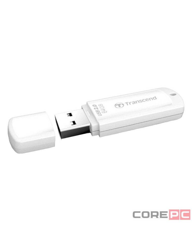 USB флеш накопитель Transcend 64GB JetFlash 370 белый