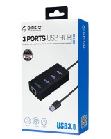 USB-хаб Orico HR01 3xUSB3.0/RJ45 черный