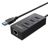 USB-хаб Orico HR01 3xUSB3.0/RJ45 черный