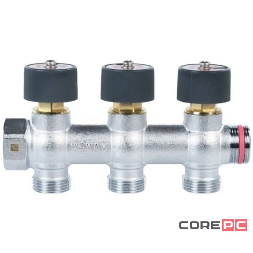 Коллектор распределительный REHAU с плавной регулировкой G 3/4 3 отвода G 3/4