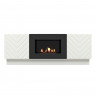 Тумба с биокамином Firelight BFP/P-1400V белая+набор керамических дров ель