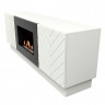 Тумба с биокамином Firelight BFP/P-1400V белая+набор керамических дров ель