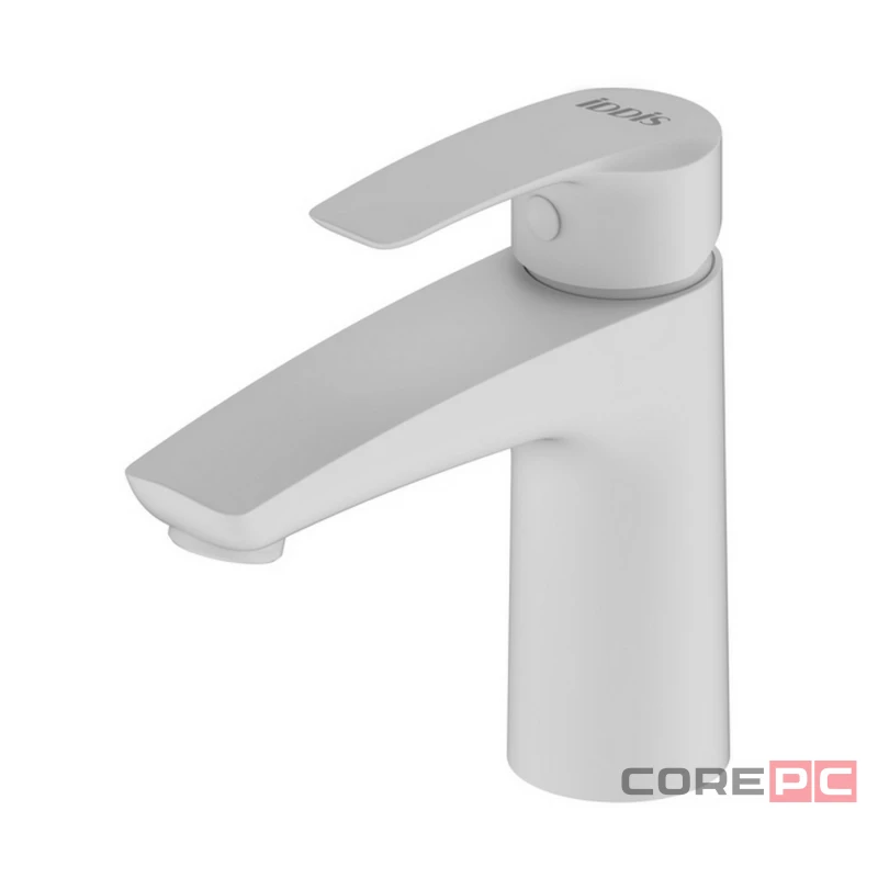 Смеситель для раковины Iddis RAYWT00i01, рычажное управление, цвет белый матовый