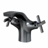 Смеситель для раковины MIXLINE МЛ38-04/ML38-04, вентильное управление, цвет графит