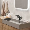 Смеситель для раковины MIXLINE МЛ38-04/ML38-04, вентильное управление, цвет графит
