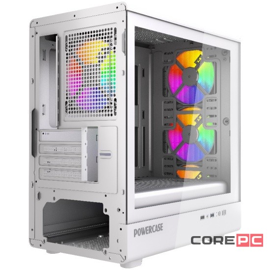 Компьютерный корпус Powercase Mistral Micro C4W ARGB White (CMMCW-A4)