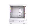 Компьютерный корпус Powercase Mistral Micro C4W ARGB White (CMMCW-A4)