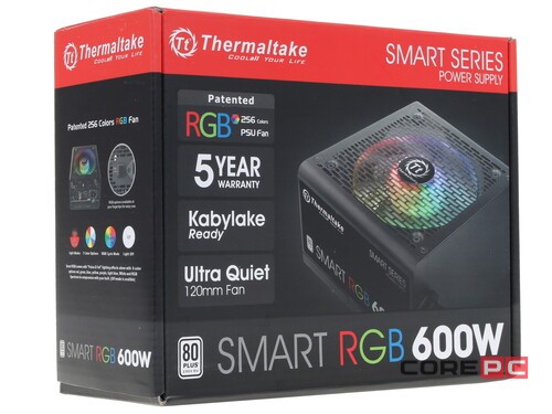 Блок питания Thermaltake 600W SMART RGB PS-SPR-0600NHSAWE-1