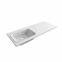 Раковина накладная над стиральной машиной MIXLINE БИЛЛ-120 00-00010904, литьевой мрамор, прямоугольная, белый