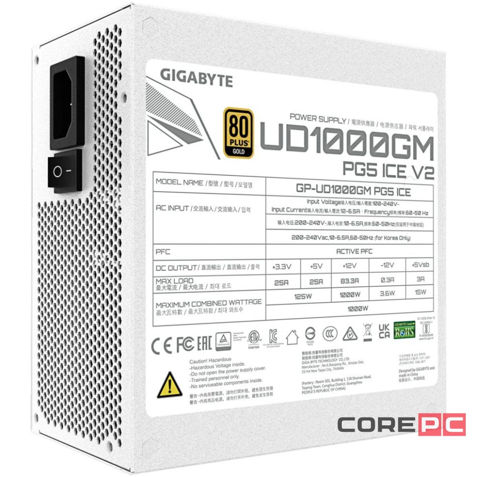 Блок питания Gigabyte 1000W (GP-UD1000GM PG5 ICE)
