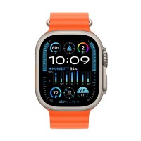 Apple Watch Ultra 2 49 mm Titanium Case Orange Ocean Band (One Size)