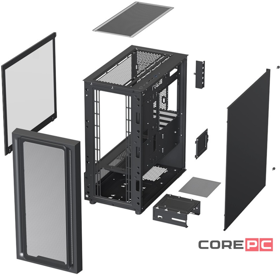 Компьютерный корпус XASTRA A411M 4ARGB-FC TG Black (A411M-4FC12A)