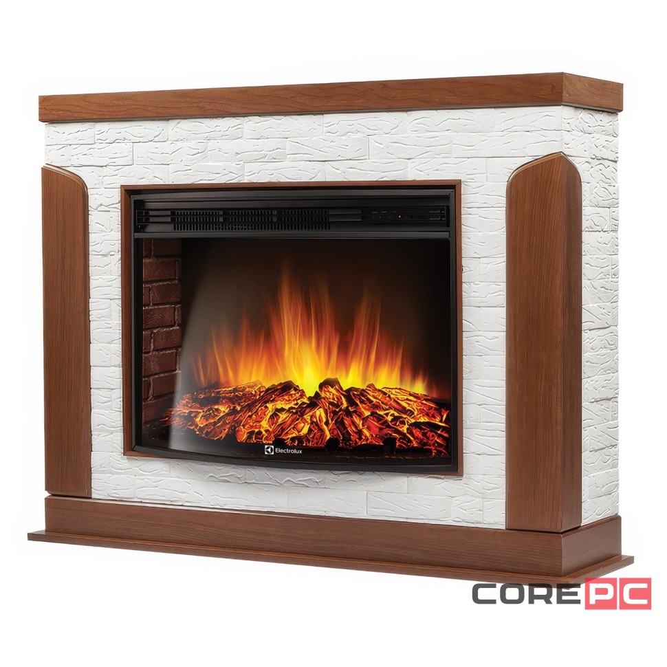 Портал Firelight Prestigio 30 камень белый, шпон дуб