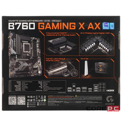 Материнская плата Gigabyte B760 GAMING X AX