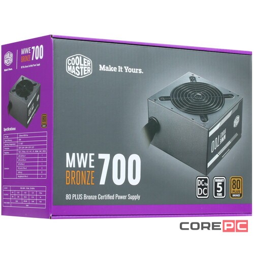 Блок питания Cooler Master 700W MWE Bronze 700 V2 MPE-7001-ACAAB-EU