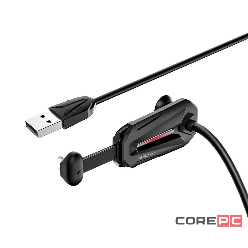 Кабель Borofone BU9 Unreal gaming USB/Lightning 1.2m (черный)