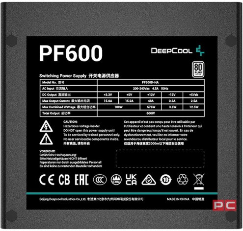 Блок питания Deepcool 600W PF600 R-PF600D-HA0B-WDEU