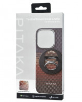 Накладка для i-Phone 16 Pro 6.3" Pitaka Tactile Woven Case&Grip 3 (Sunset)