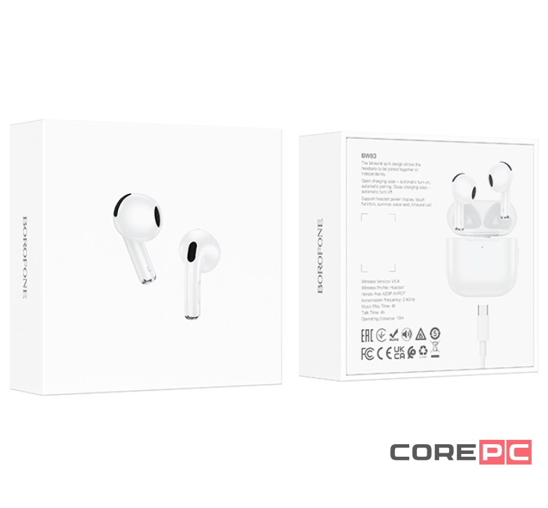 Беспроводные наушники TWS Borofone BW83 белая