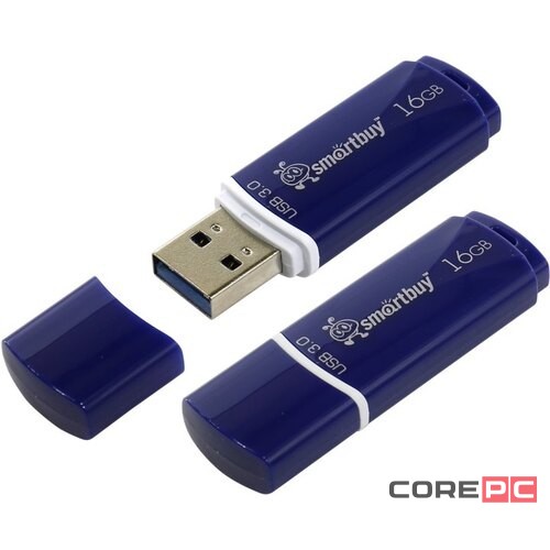 3.0 USB флеш накопитель Smartbuy 16GB Crown (SB16GBCRW-Bl) синий