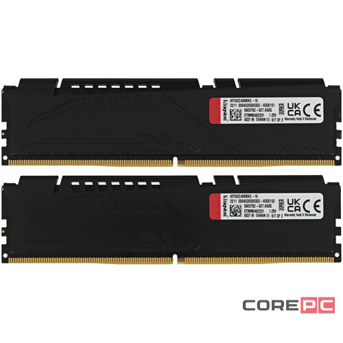Оперативная память 16 Gb 5200 MHz Kingston FURY Beast Black (KF552C40BBK2-16)