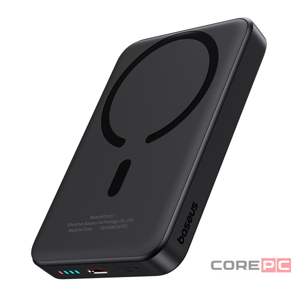 Powerbank с беспроводной зарядкой Baseus Magnetic Mini Air Slim 10000mAh 20W (P10059001113-00) черны