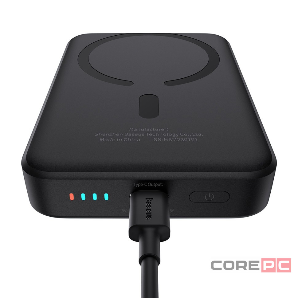 Powerbank с беспроводной зарядкой Baseus Magnetic Mini Air Slim 10000mAh 20W (P10059001113-00) черны