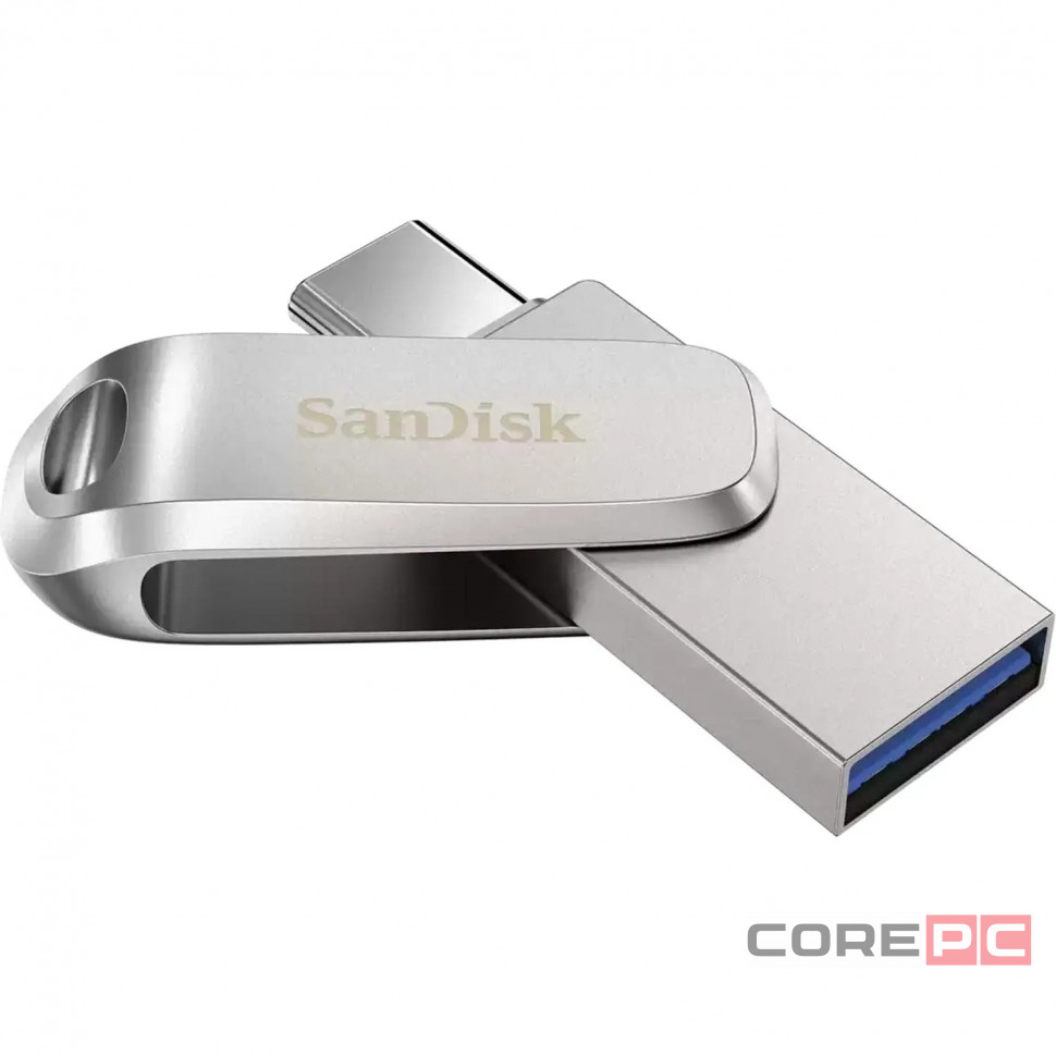 3.1 USB флеш накопитель SanDisk 64GB Ultra Dual Drive Type-c (SDDDC4-064G-G46) серебро