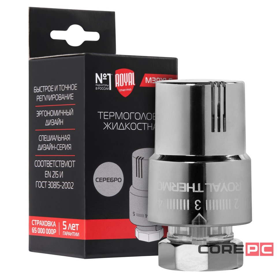 Термоголовка жидкостная Royal Thermo М30х1,5 (хром)