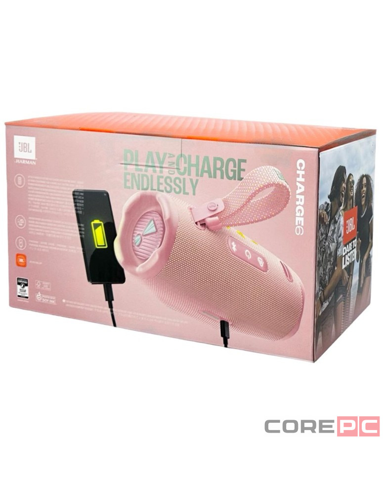 Bluetooth колонка JBL Charge 6 розовая