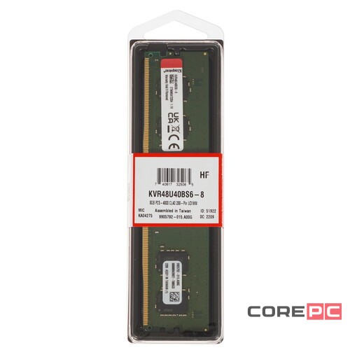Оперативная память 8 Gb 4800 MHz Kingston ValueRAM (KVR48U40BS6-8)