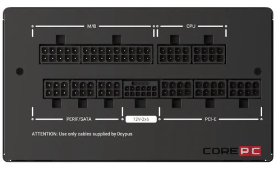 Блок питания Ocypus 1000W Iota P1000 (Iota-P1000-G1FFBK024X-EU) 16 Pin (PCIe 5.0 Connector Cable Details)