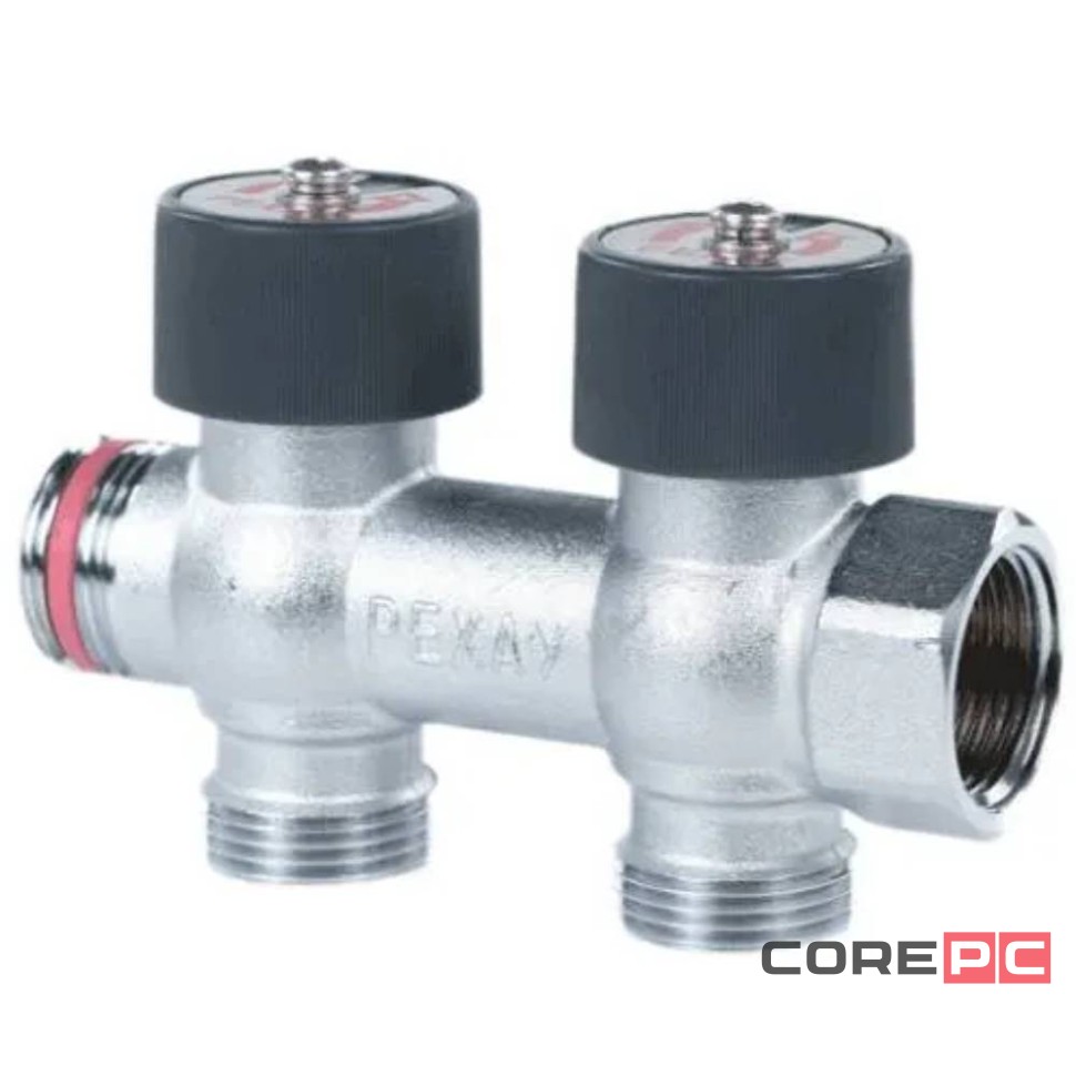 Коллектор распределительный REHAU с плавной регулировкой G 3/4 2 отвода G 3/4