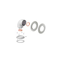 Отвод коаксиальный 60/100 (в компл. фланец)