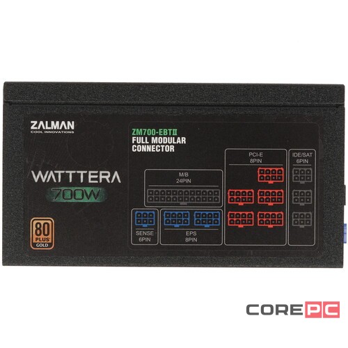 Блок питания Zalman 700W ZM700-EBTII Watttera