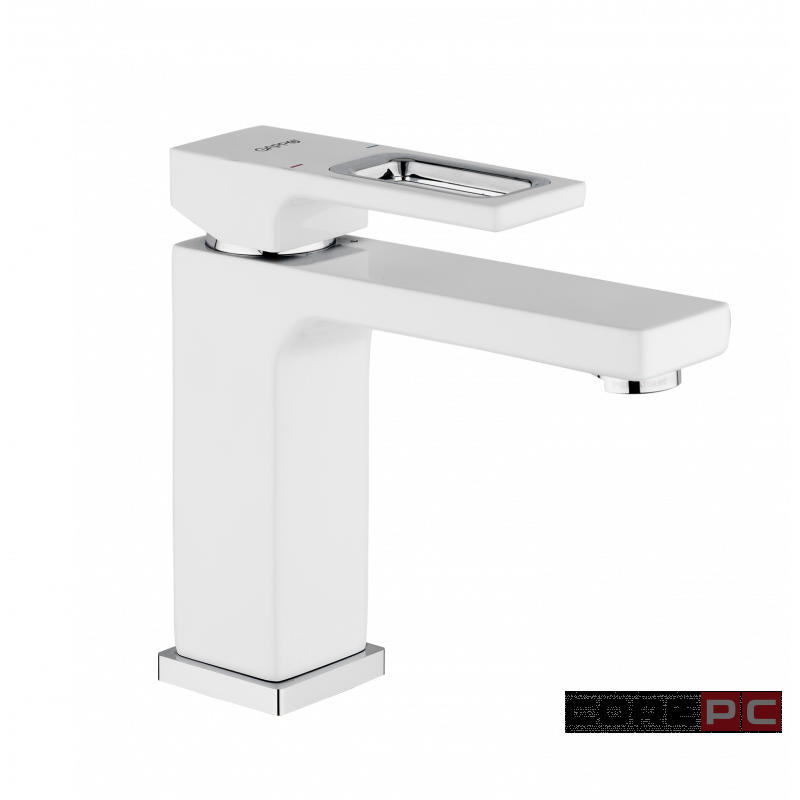Смеситель для раковины Gappo G1017, рычажное управление, цвет хром/белый
