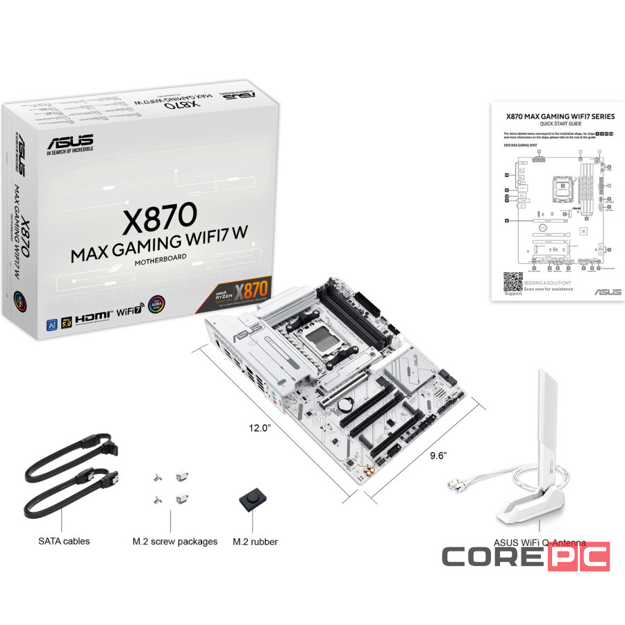 Материнская плата ASUS X870 MAX GAMING WIFI7 White (90MB1LZ0-M0EAY0)