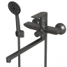 Смеситель для ванны и раковины MIXLINE МЛ33-02Г, рычажное управление, цвет графит