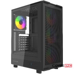 Компьютерный корпус Powercase Mistral A4B FRGB Fans Black (CMAB-L4)
