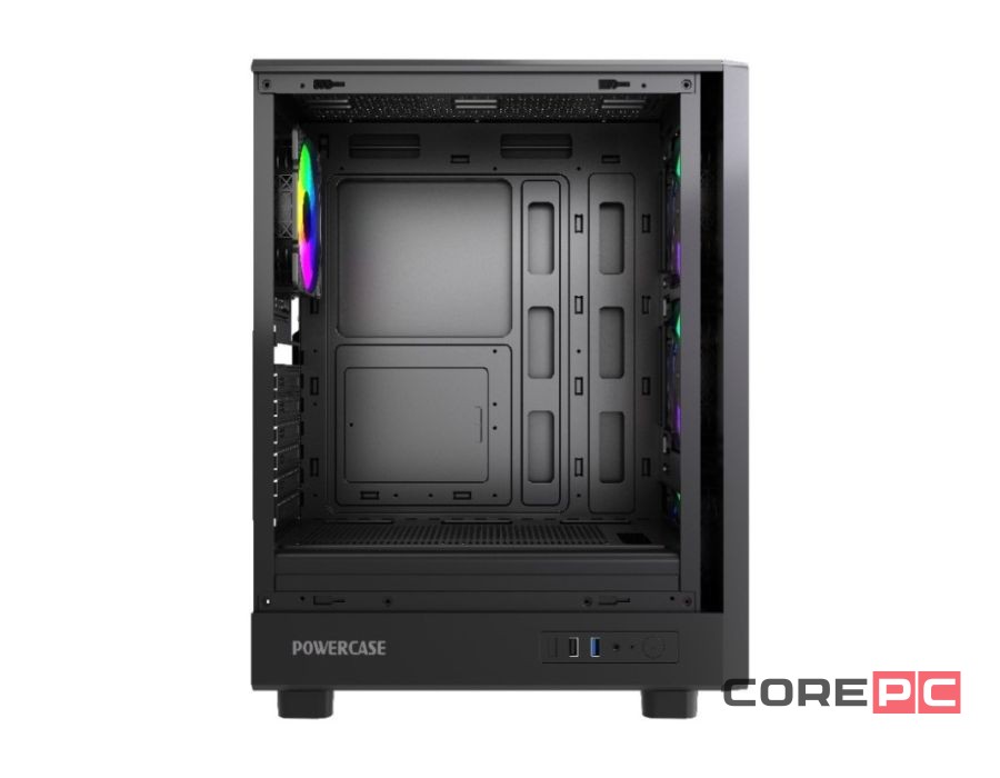 Компьютерный корпус Powercase Mistral A4B FRGB Fans Black (CMAB-L4)