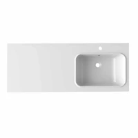 Раковина накладная над стиральной машиной MIXLINE БИЛЛ-120 00-00010905, литьевой мрамор, прямоугольная, белый