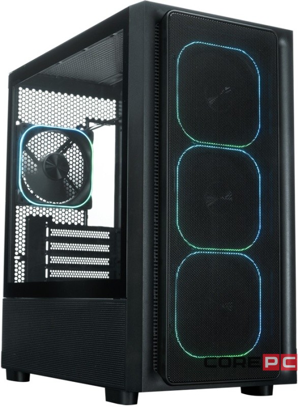 Компьютерный корпус XASTRA A411M 4ARGB-FG TG Black (A411M-4FG12A)