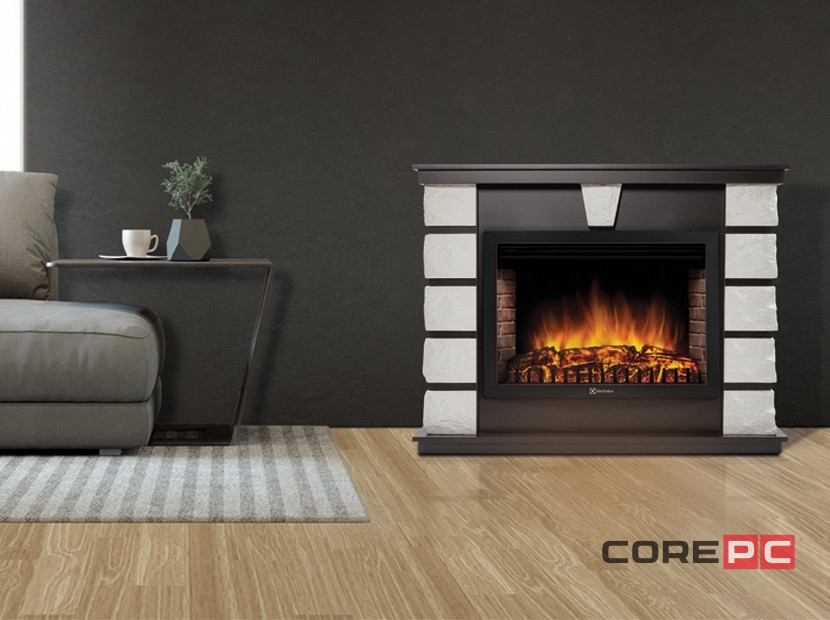 Портал Firelight Excalibur 30 камень белый, шпон венге