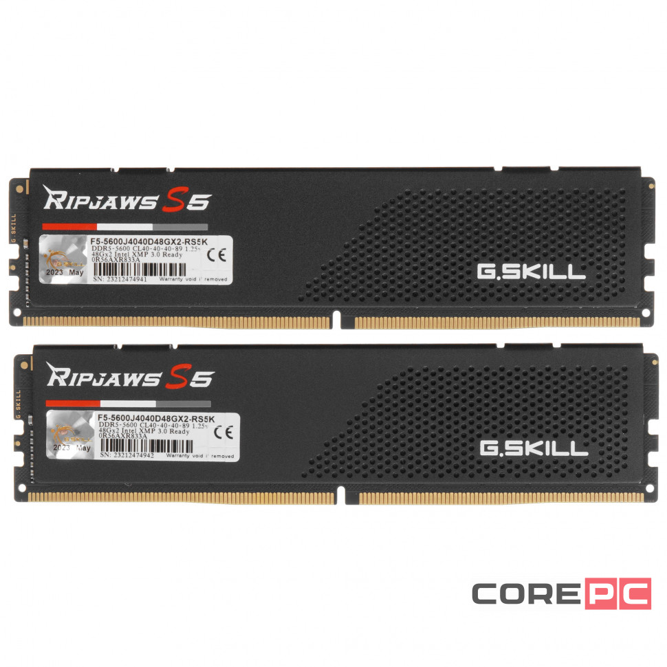 Оперативная память 96 Gb 5600 MHz G.Skill RIPJAWS S5 Black (F5-5600J4040D48GX2-RS5K)
