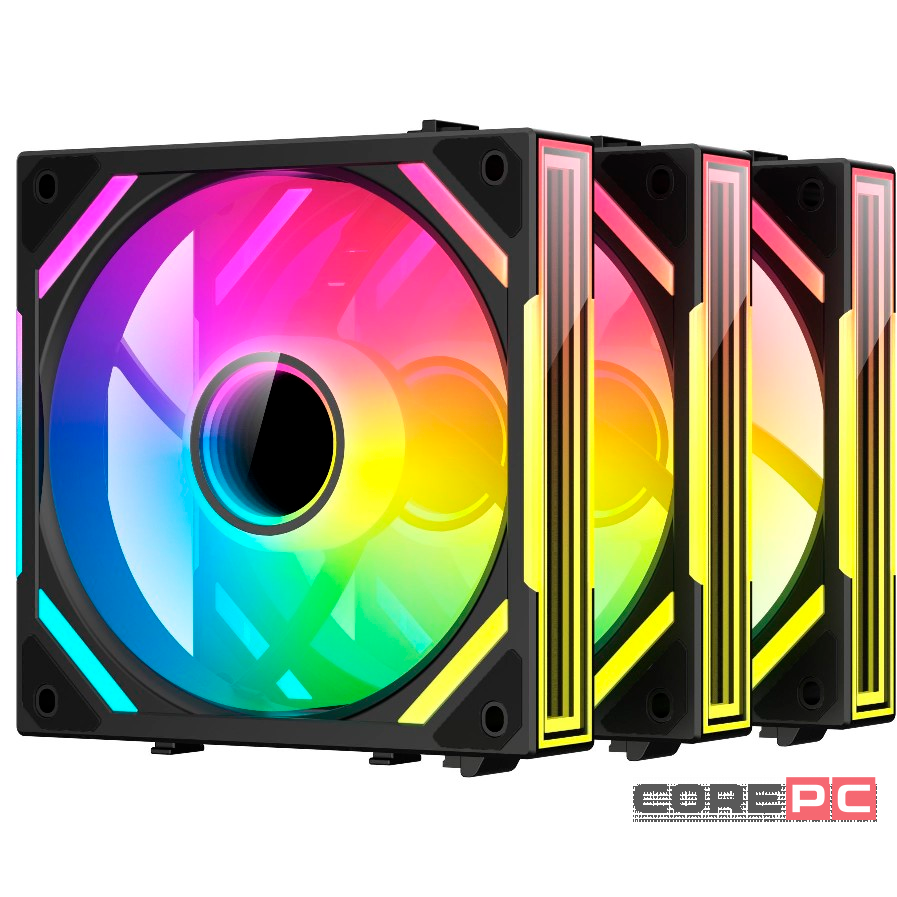 Комплект вентиляторов для корпуса XASTRA FS120B ARGB Black (FS120-3BA-SXX-GL)