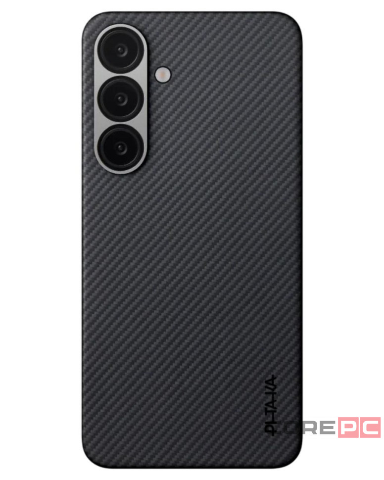 Накладка для Samsung Galaxy S25+ Pitaka Ultra Slim Case черно-серая