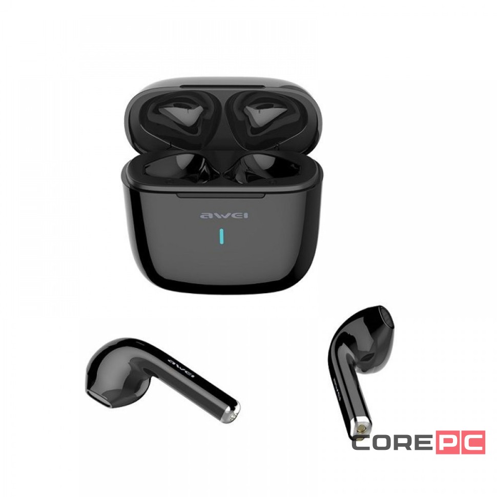 Беспроводные наушники TWS Awei T26 IPX4/BT5.0/35mAh/3.5ч черные