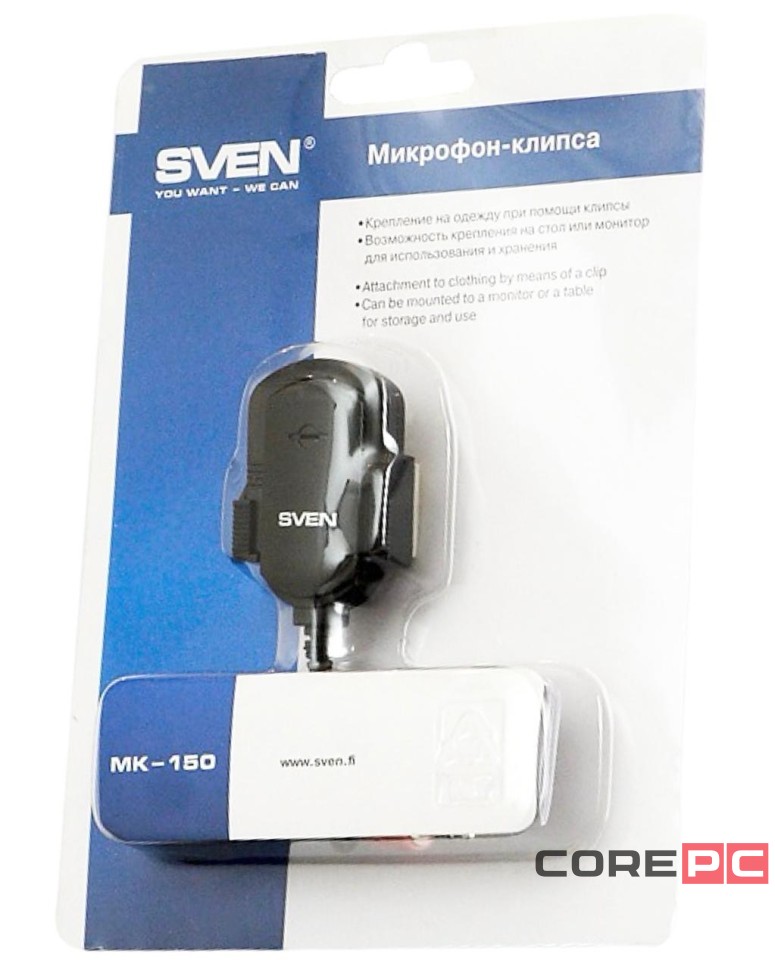 Микрофон петличный SVEN MK-150 3.5AUX черный