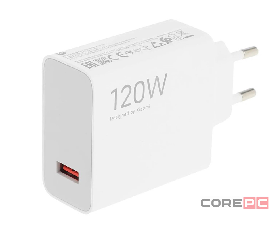 Сетевое зарядное устройство Xiaomi MI 1USB 120W MDY-14-EE с кабелем Type-C белое