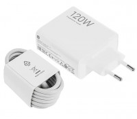 Сетевое зарядное устройство Xiaomi MI 1USB 120W MDY-14-EE с кабелем Type-C белое